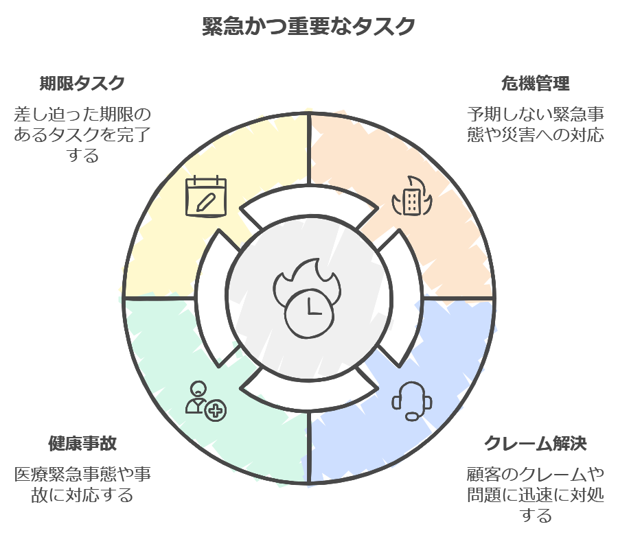 領域1：緊急かつ重要なタスク